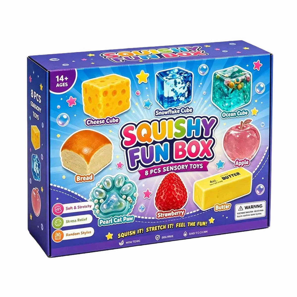 Squishy Fun Box | 8 Piece Sensory Squishy Toy Set