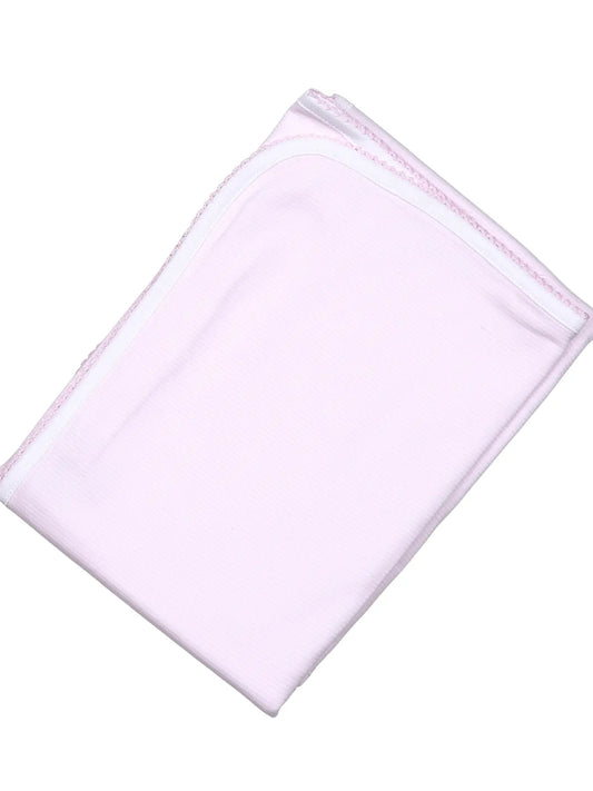 Pink Stripes Pima Receiving Blanket