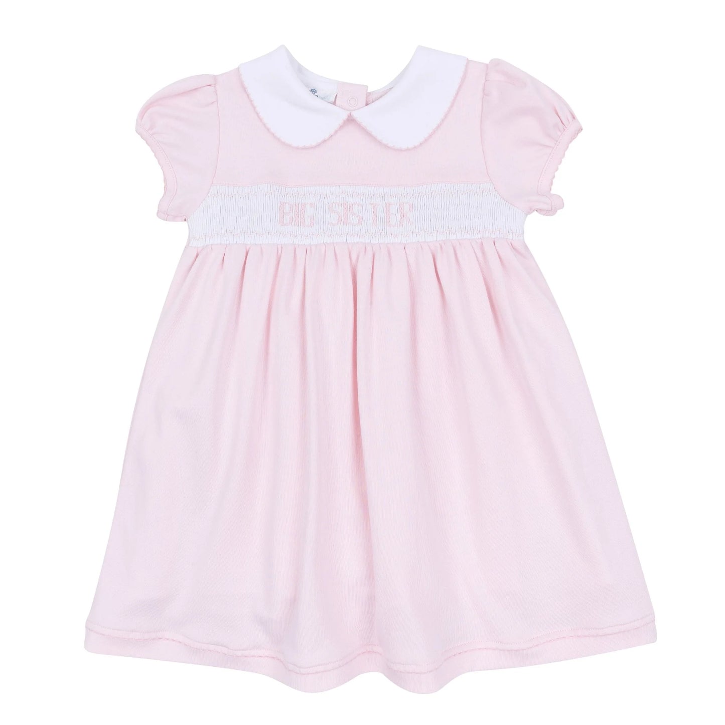 Big Sister Smocked Short Sleeve Dress