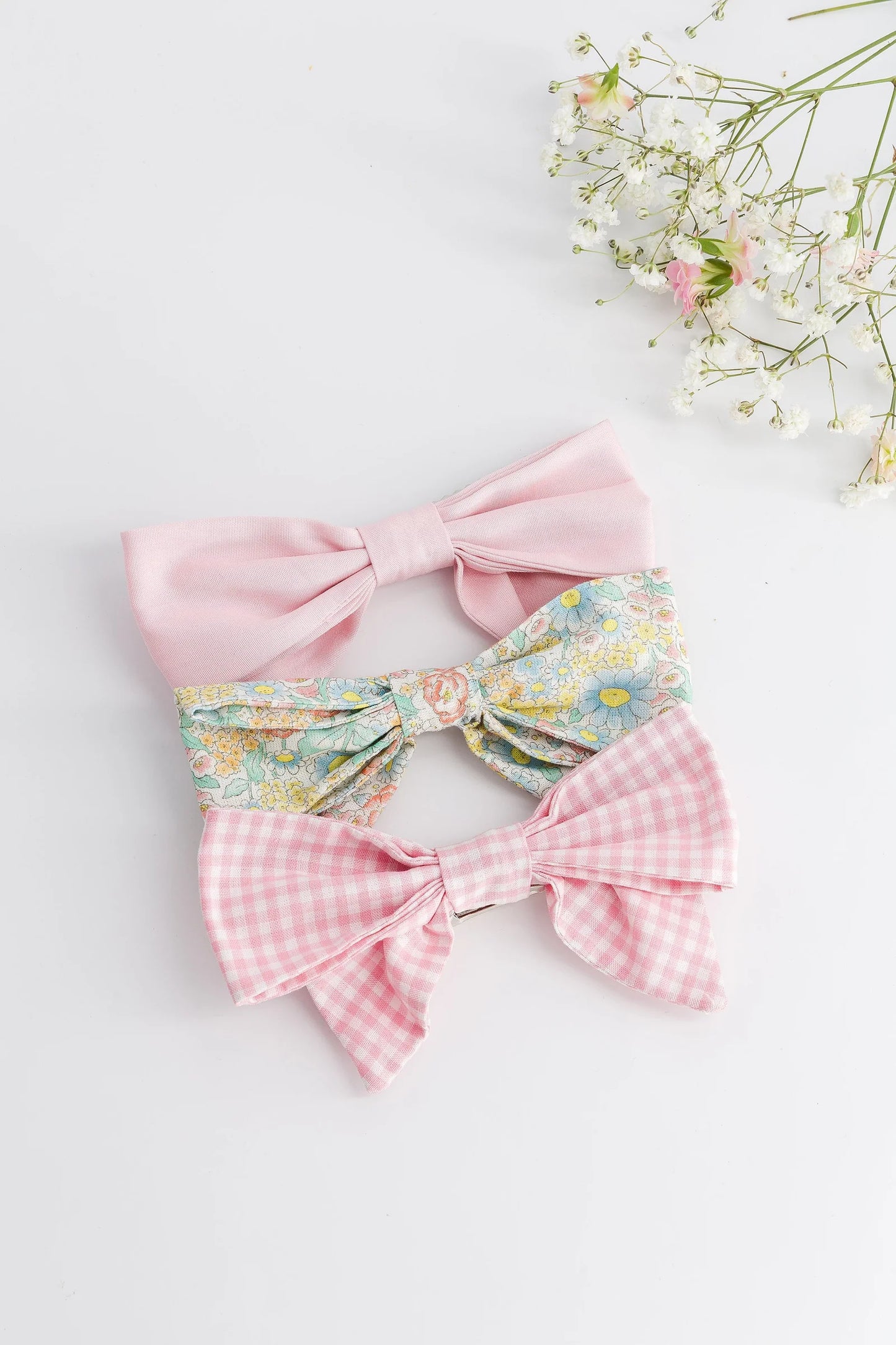 Bonnie Hair Clip I Candy Pink Small Gingham
