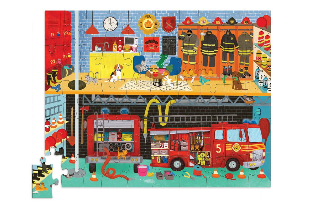 50-Piece Flat House Puzzle | Fire House