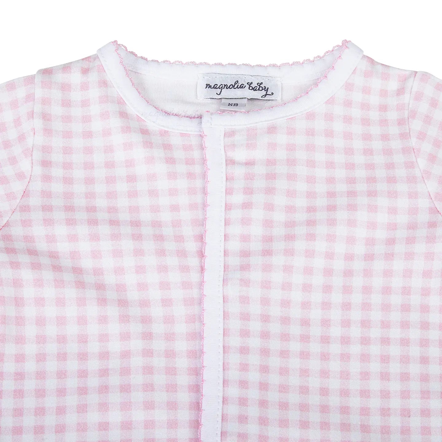 Mini Checks Footie | Pink