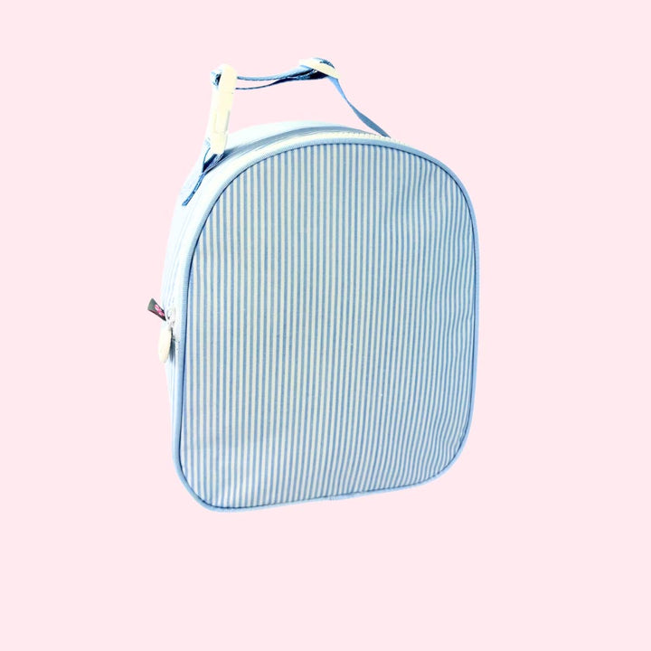 Glossy Gumdrop Lunchbox | Baby Blue Preppy Stripe