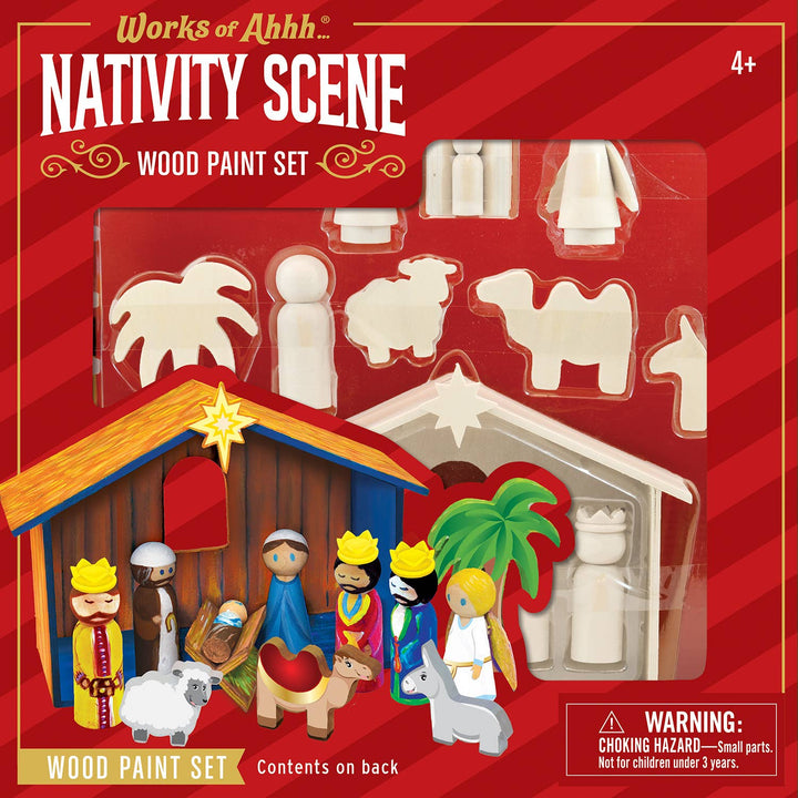 Nativity Scene Wood Paint Set