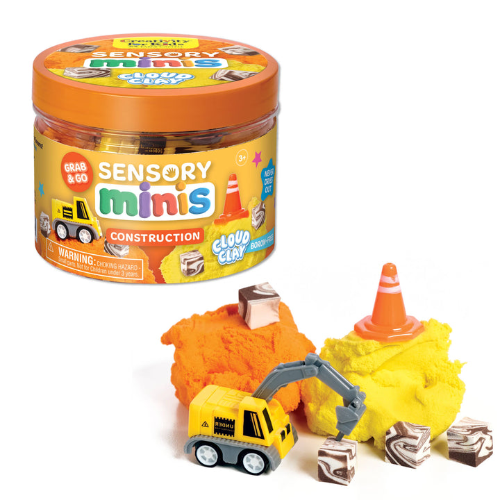 Sensory Mini Play Kit Jar with Cloud Clay | Construction