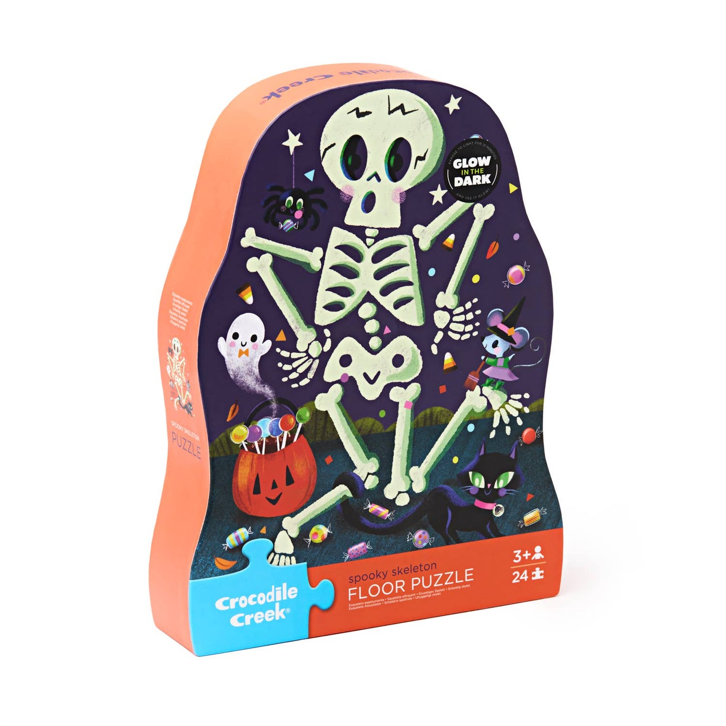 24pc Shape Box Puzzle | Spooky Skeleton