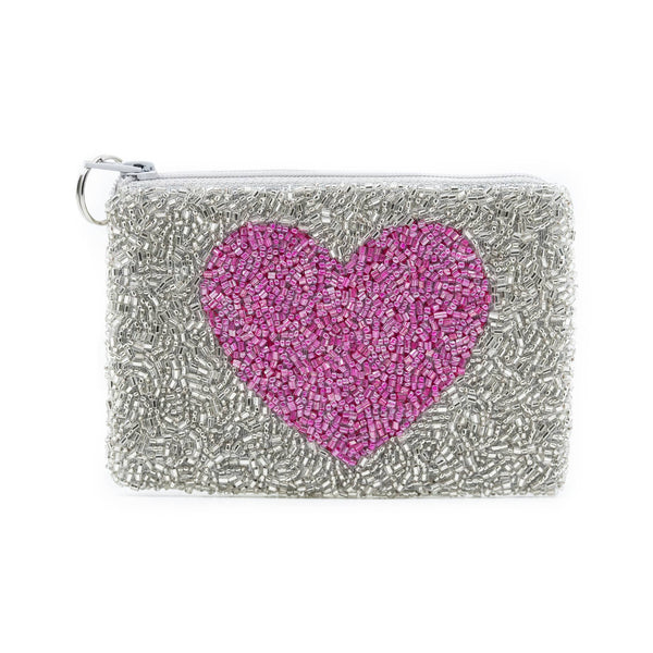 Pink Heart Coin Purse