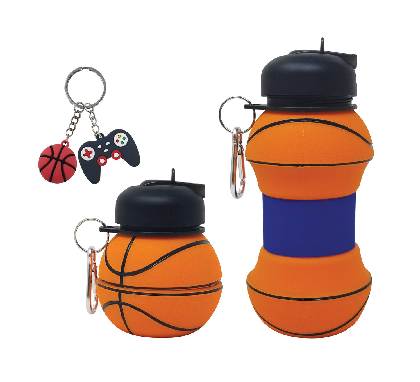 Collapsible Water Bottle 16.9FL.OZ/500mL,Basketball