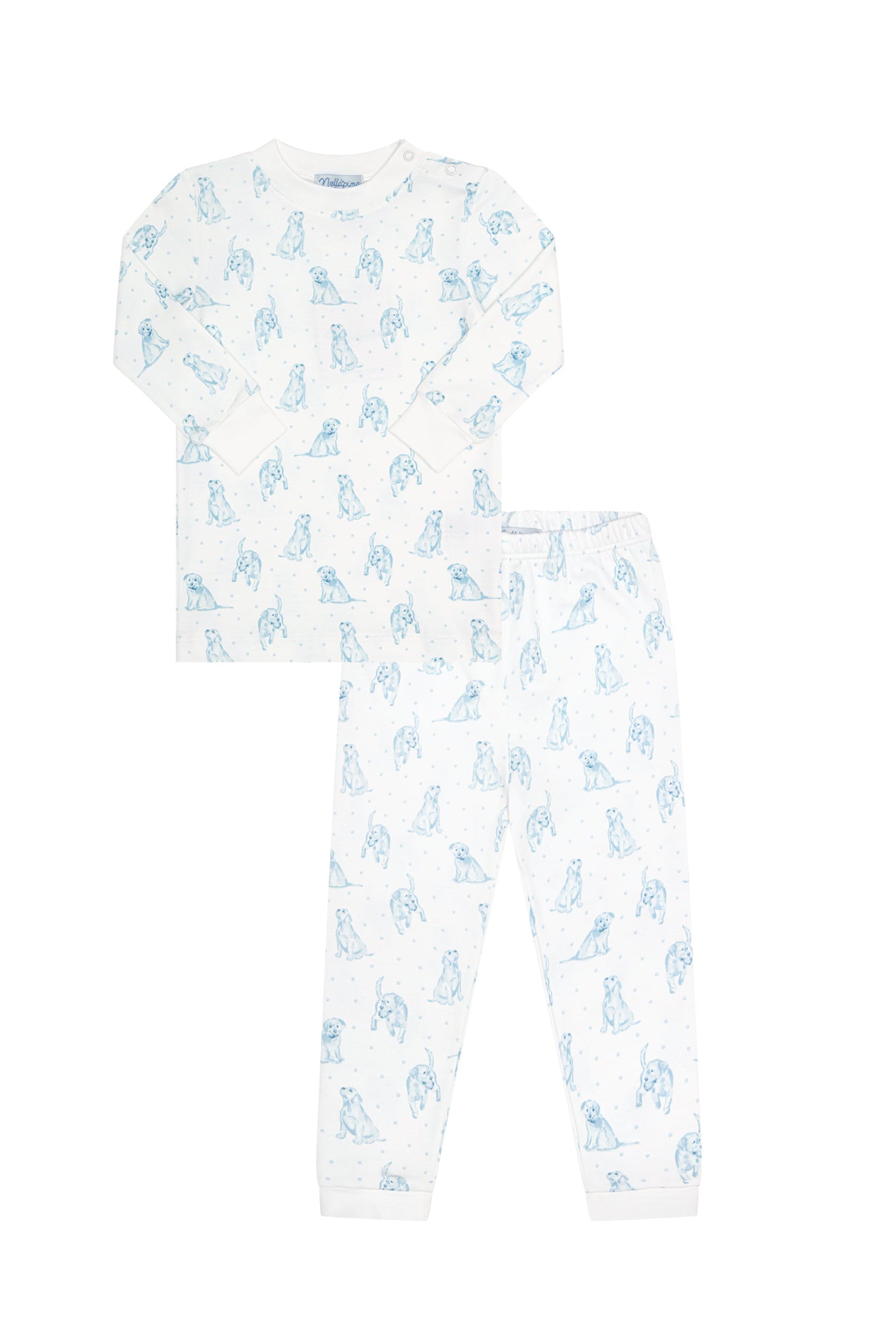 Print Pajamas | Blue Puppy Love