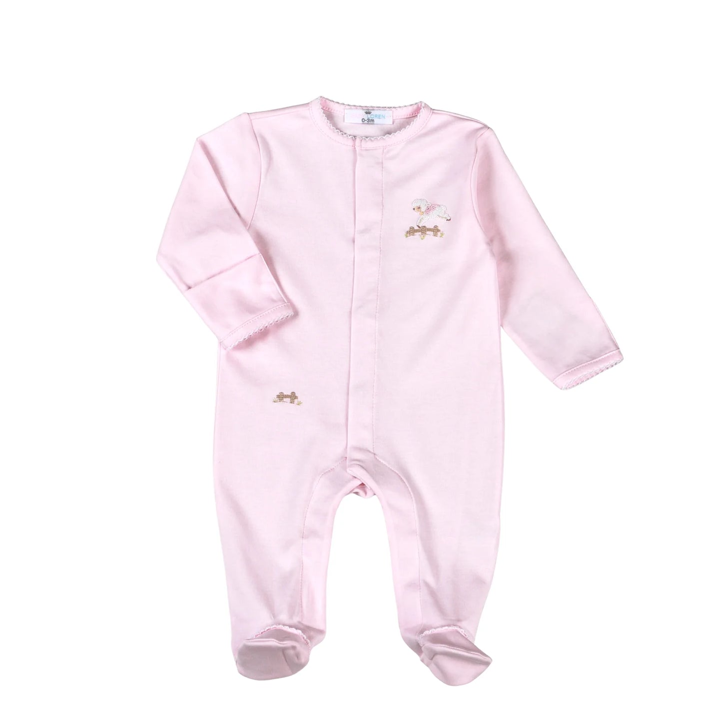 Pink Baby Lamb Pima Footie