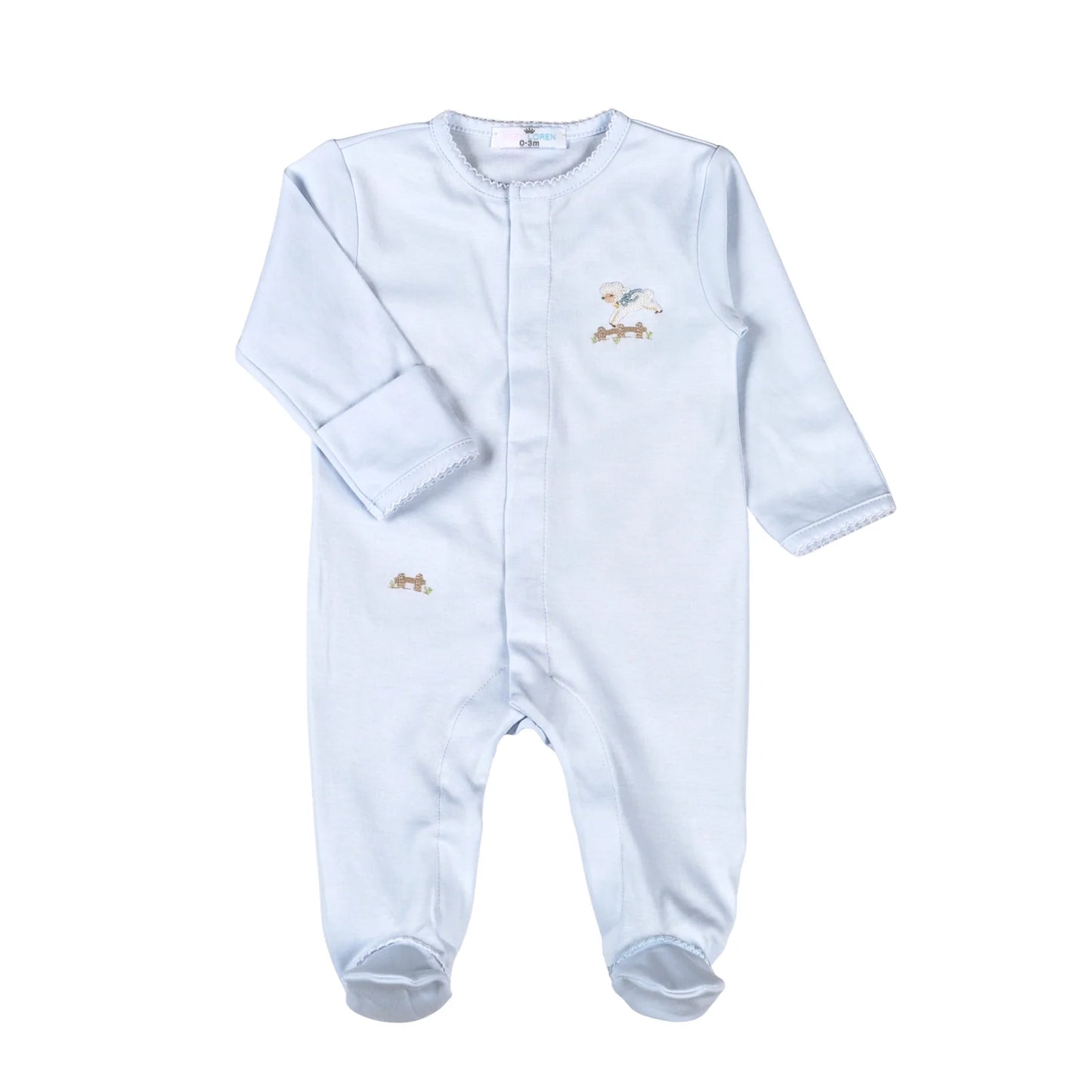 Blue Baby Lamb Pima Footie
