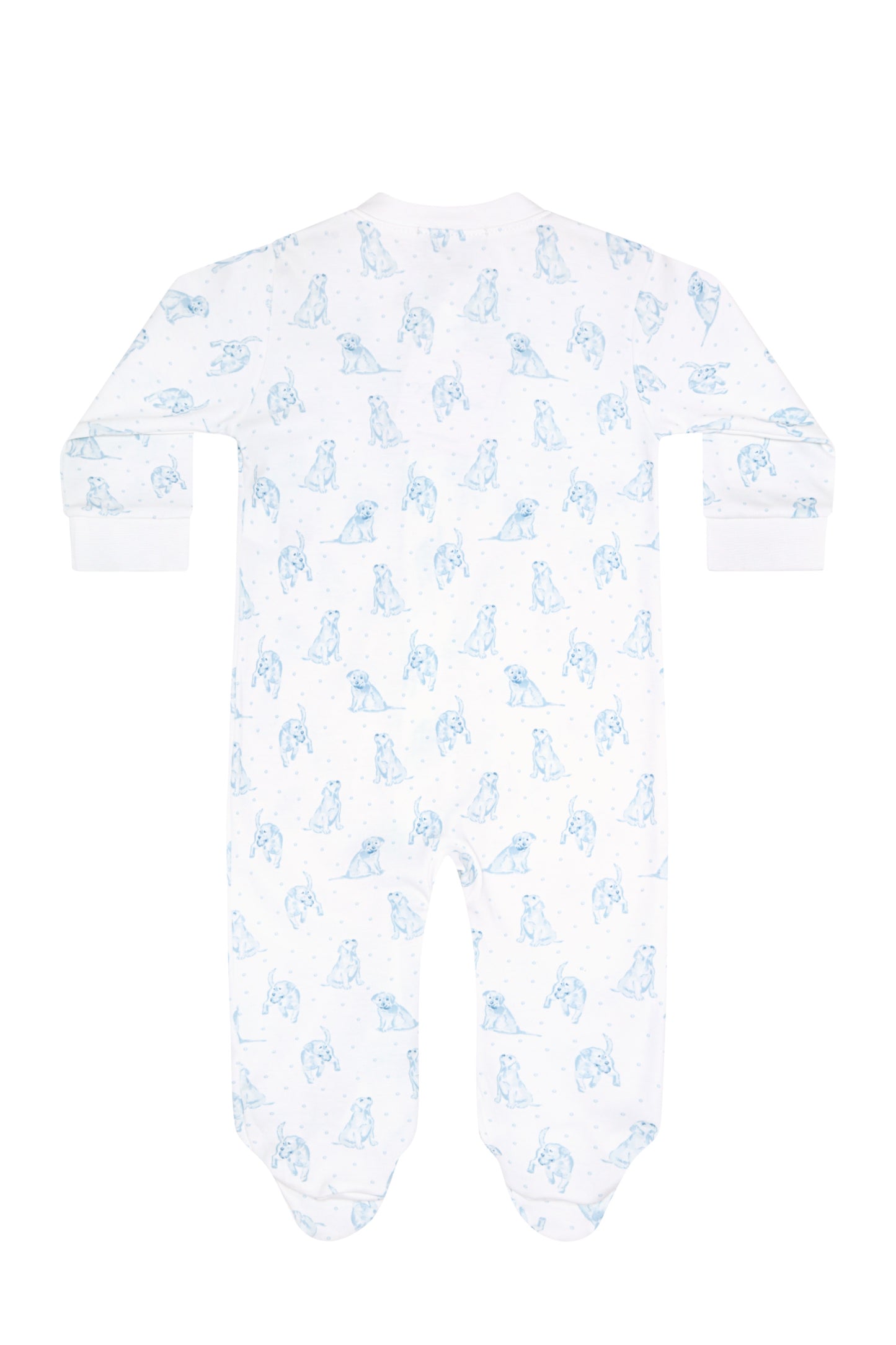 Zipper Footie | Blue Puppy Love