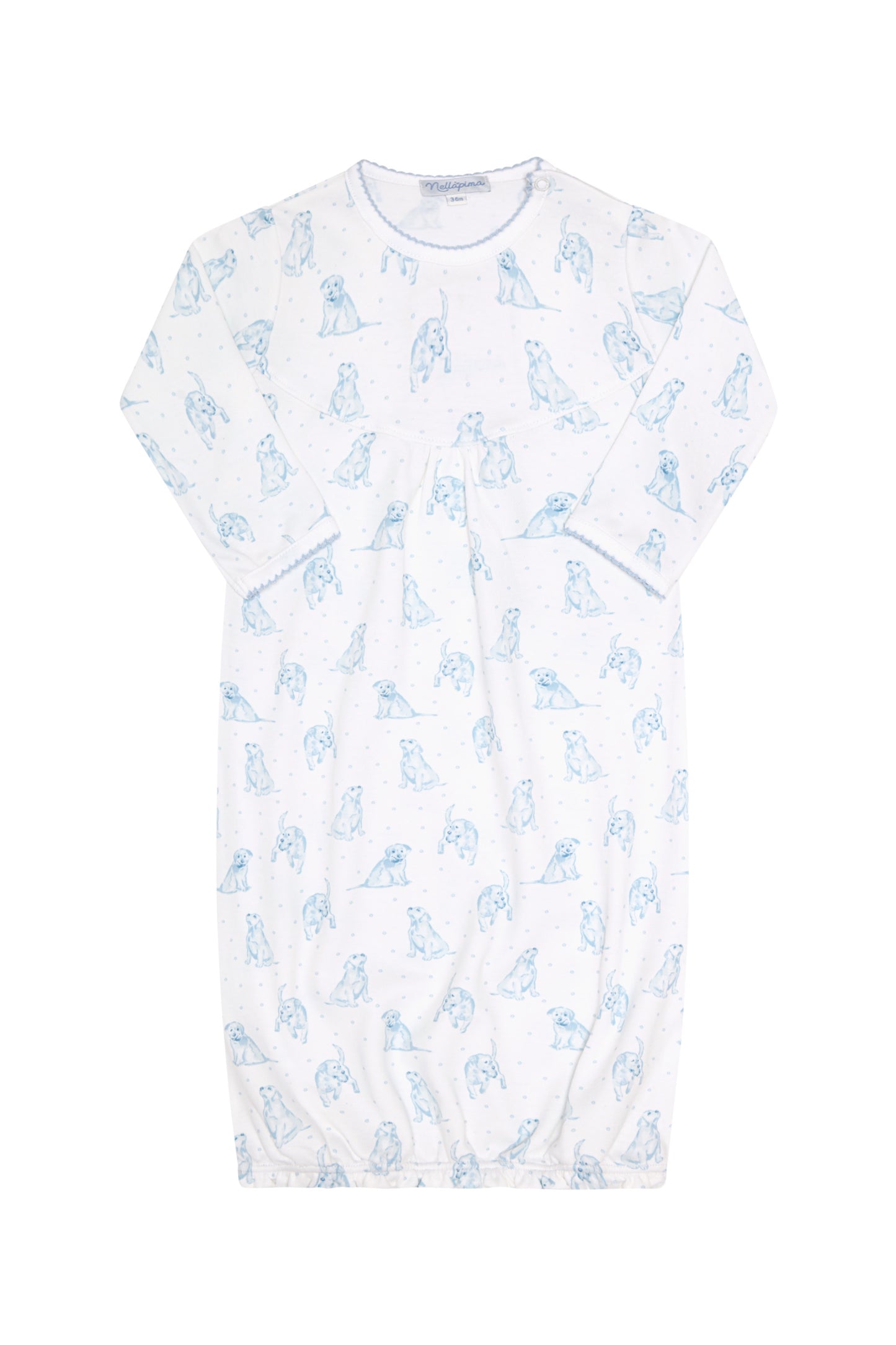 Print Gown | Blue Puppy Love
