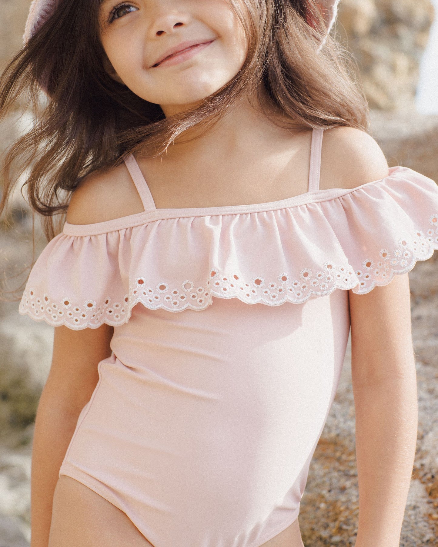 OFF THE SHOULDER ONE-PIECE || PINK