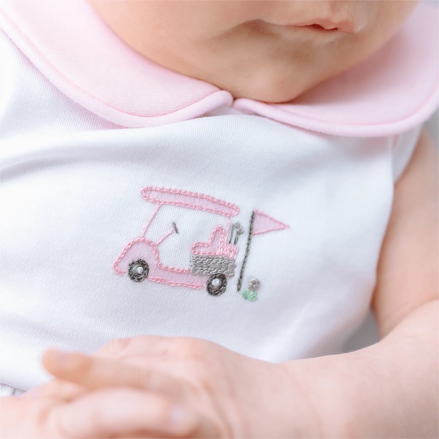 Little Golfer Collared Bubble I Pink