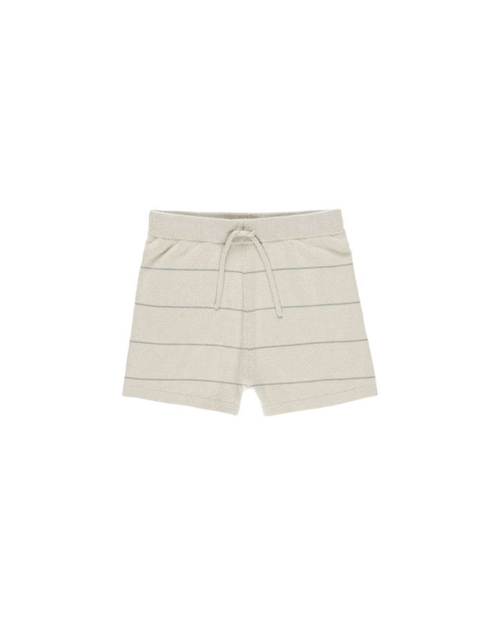 CHANDLER KNIT SHORT || EUCALYPTUS STRIPE