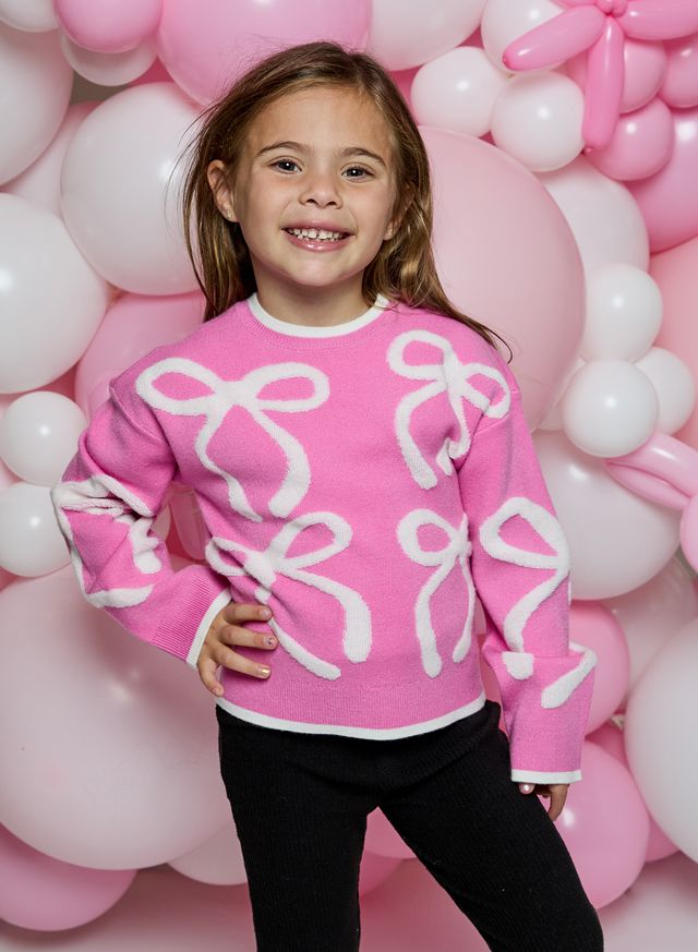 Hot Pink Bow Sweater