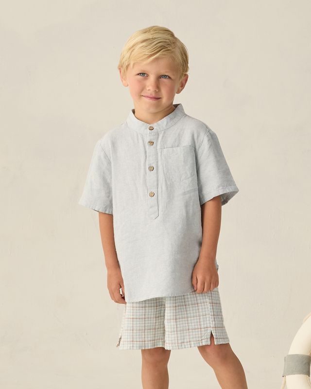 PERRY SHORT LIGHT BLUE PLAID