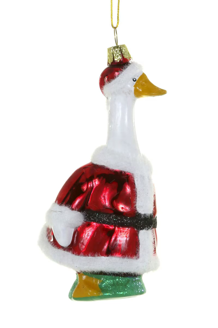 Porch Goose Ornament | Santa