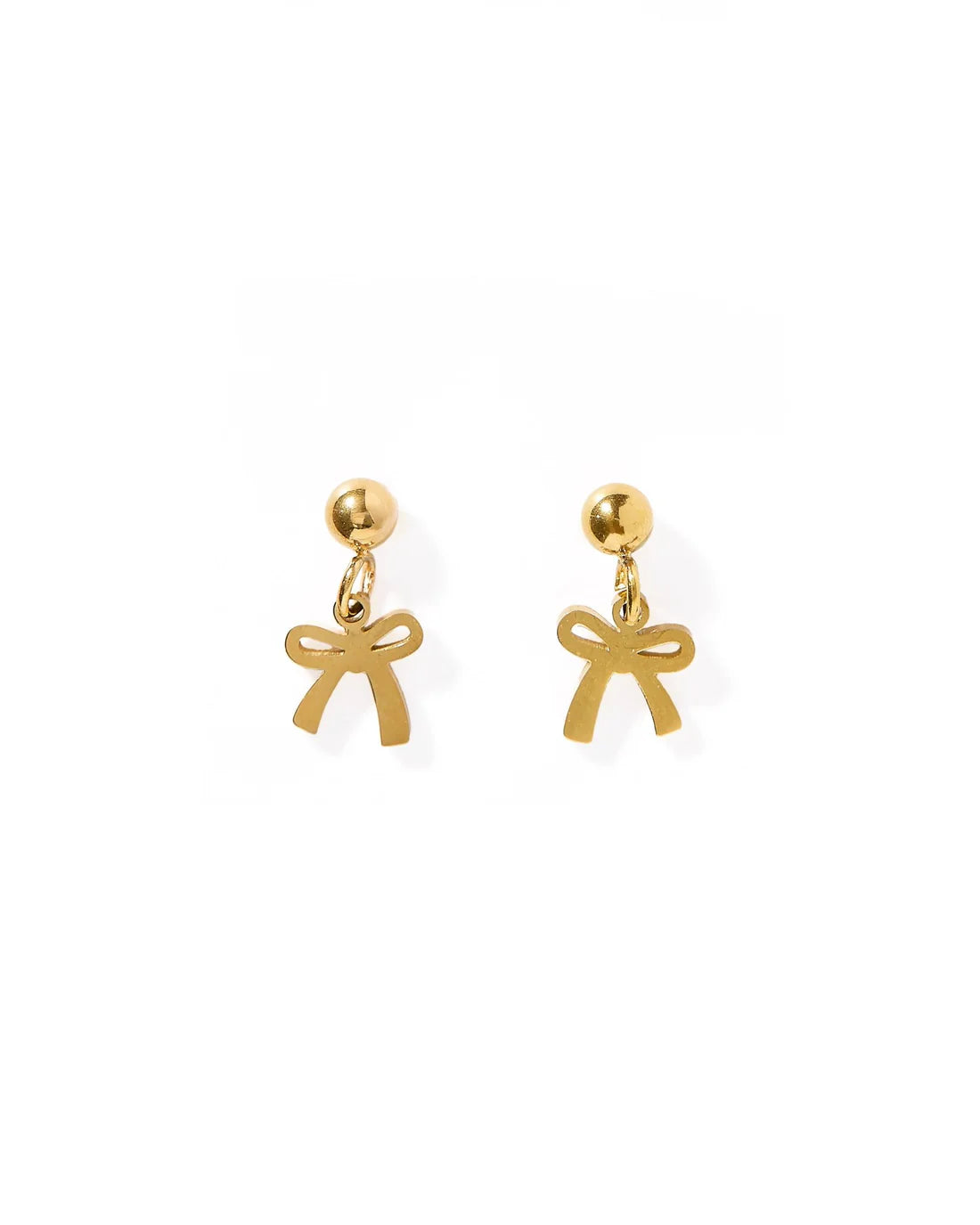 Screwback Stud | Millie | Gold Dangle Bow