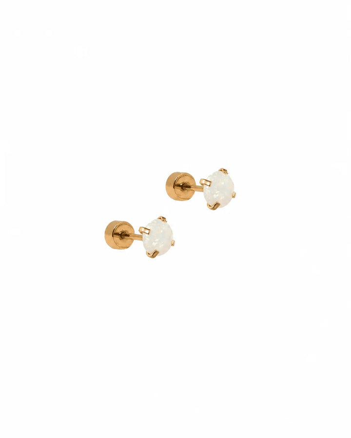 Screwback Stud | Venus | White Opal