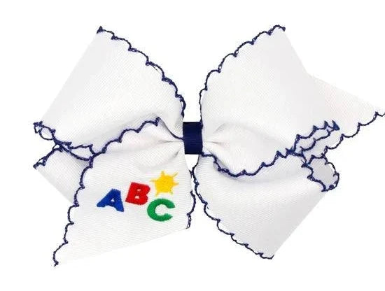 King Embroidered Primary School Bow | ABC