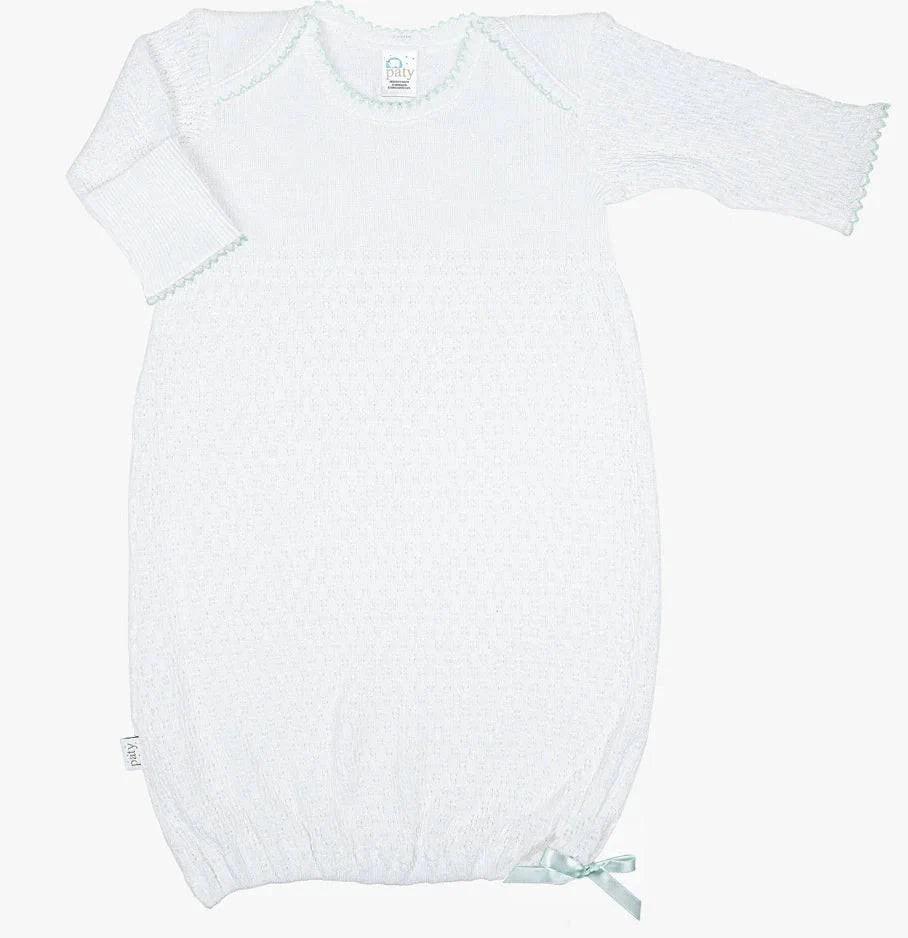 Overlap Shoulder Gown w Bow | Mint
