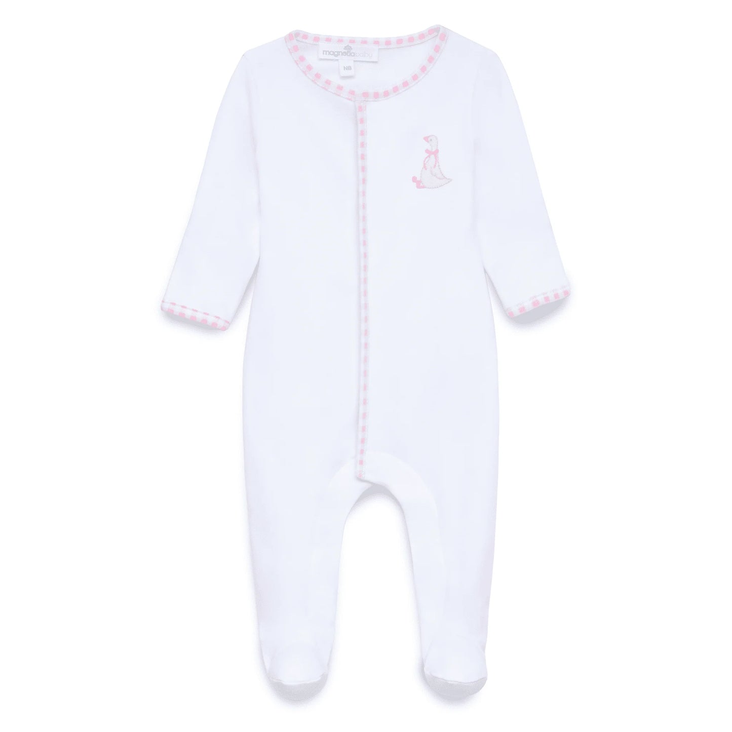 Silly Goose Footie I Pink