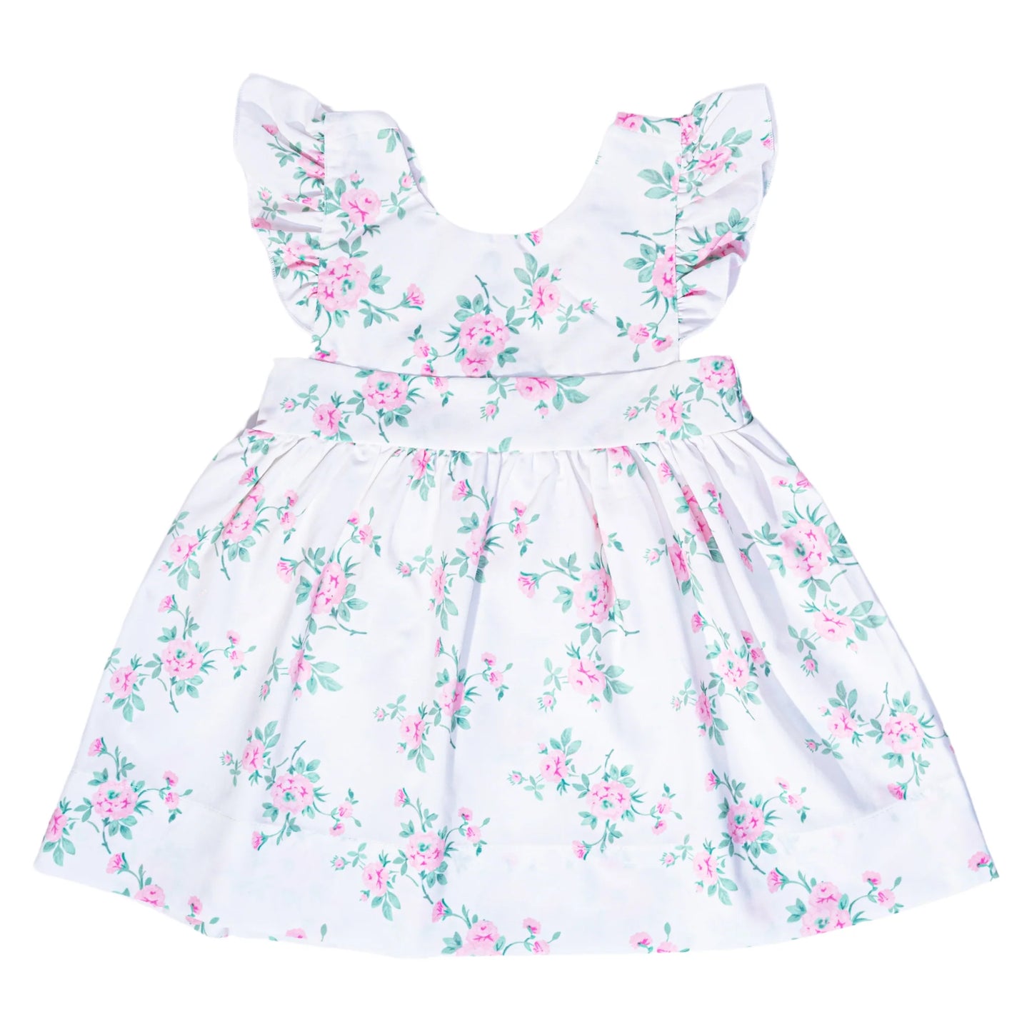 Rose Print Bow Back Dress