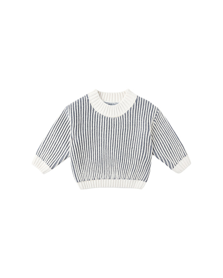 RELAXED KNIT SWEATER || OCEAN