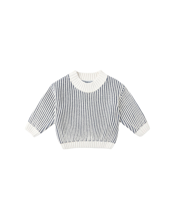 RELAXED KNIT SWEATER || OCEAN