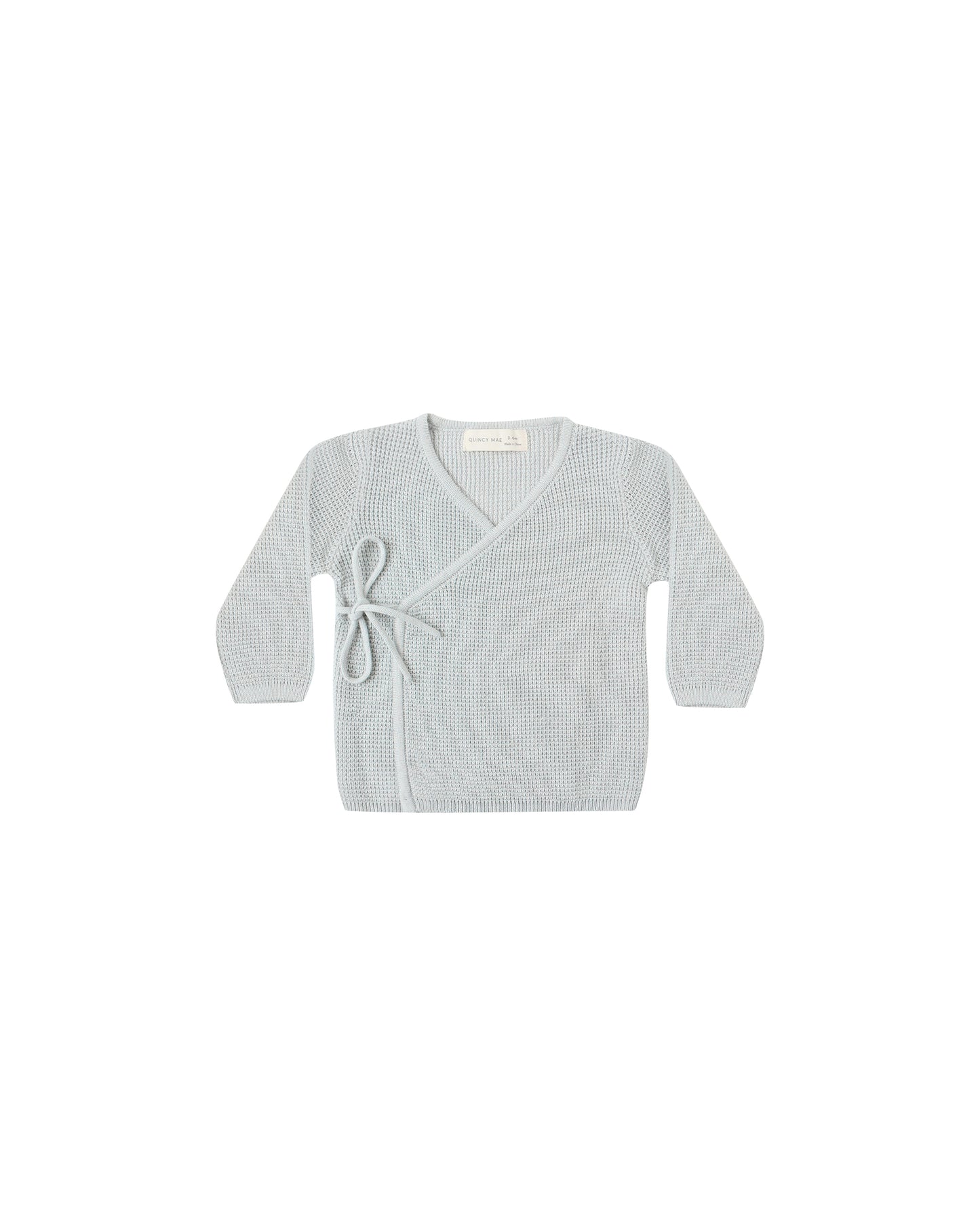 KNIT WRAP TOP || ICE BLUE