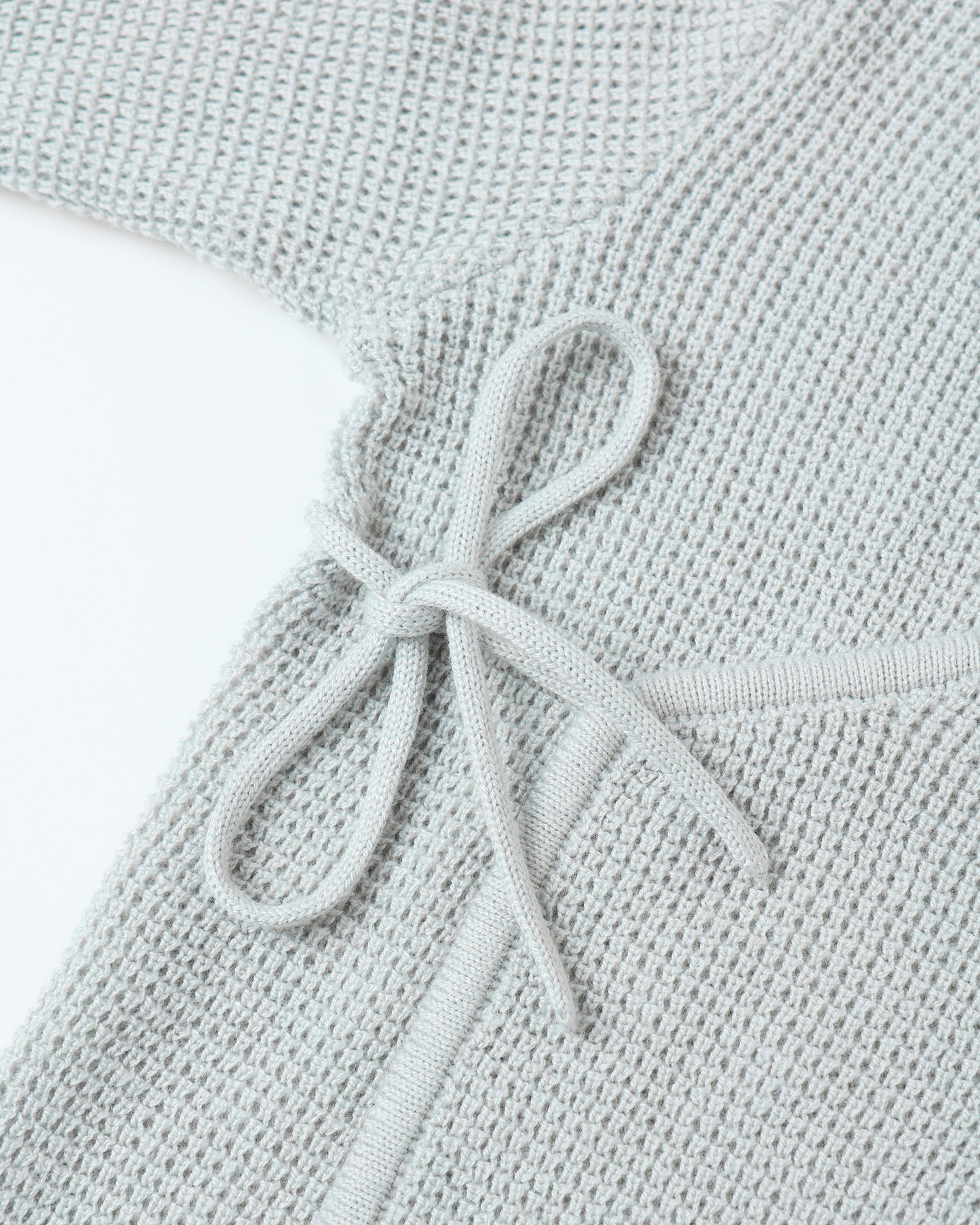 KNIT WRAP TOP || ICE BLUE
