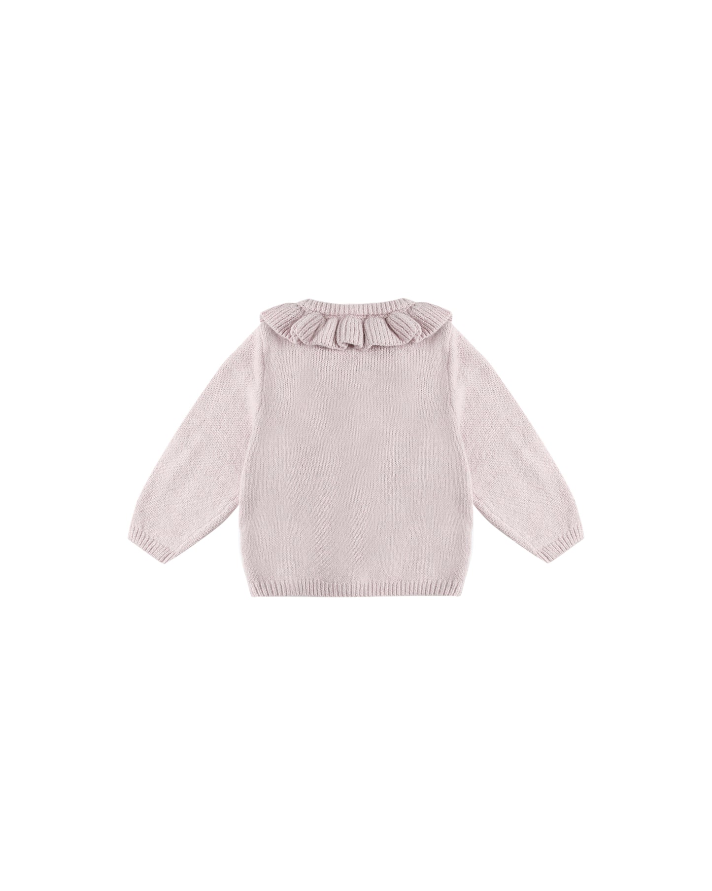 RUFFLE COLLAR CARDIGAN || LILAC