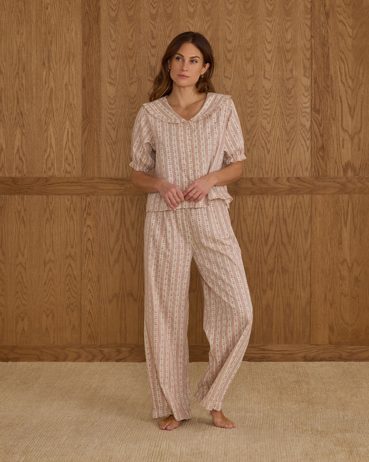 RUFFLE PAJAMAS | CANDY CANE STRIPE