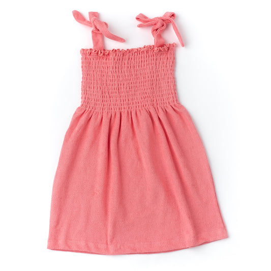 Smock Terry Tank Dress | Coral
