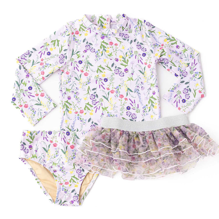 Rash Guard & Tutu Set | Wildflower Fields