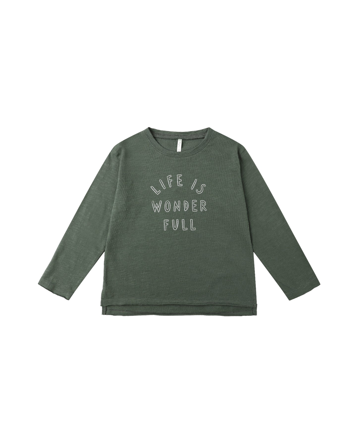 RAW EDGE LONG SLEEVE TEE || LIFE IS WONDER FULL