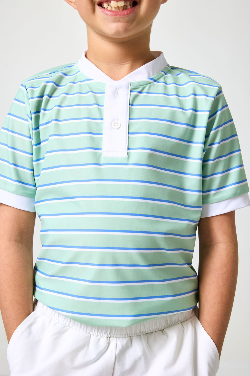 PALM GREEN BASELINE STRIPE BLADE SHIRT