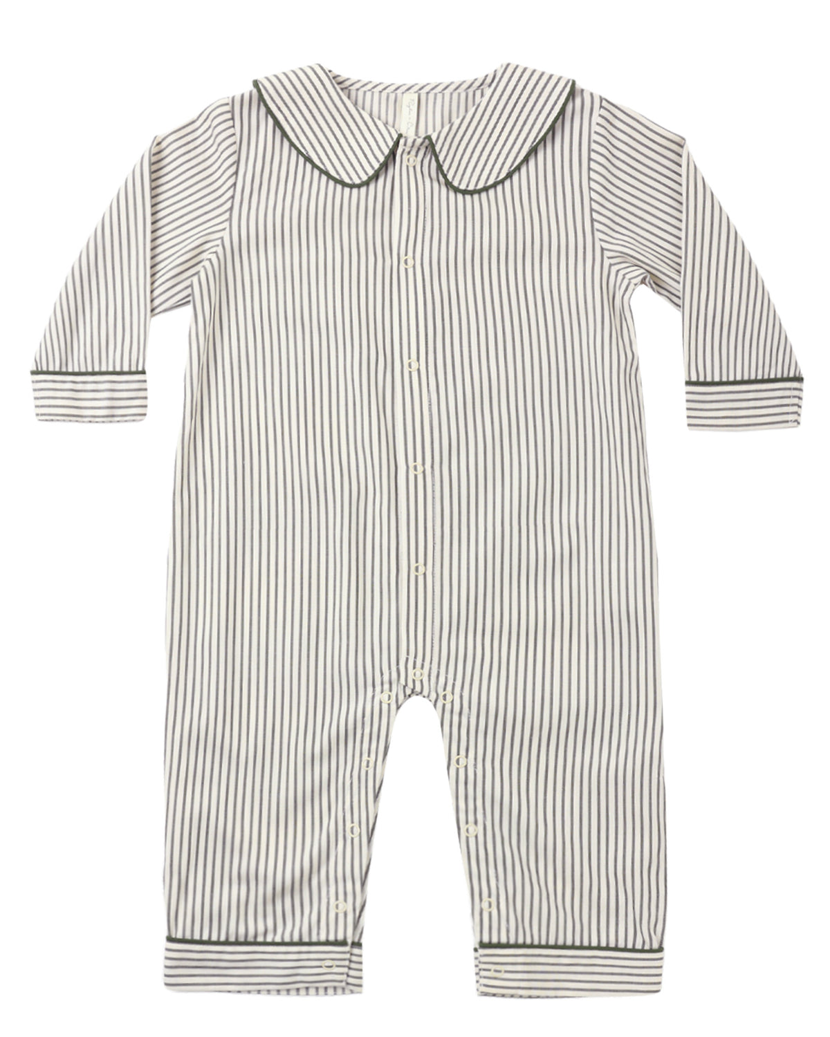 BABY PAJAMA ROMPER EVERGREEN STRIPE