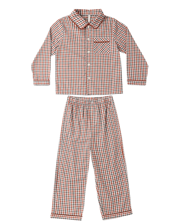 LONG SLEEVE PAJAMAS HOLIDAY GINGHAM