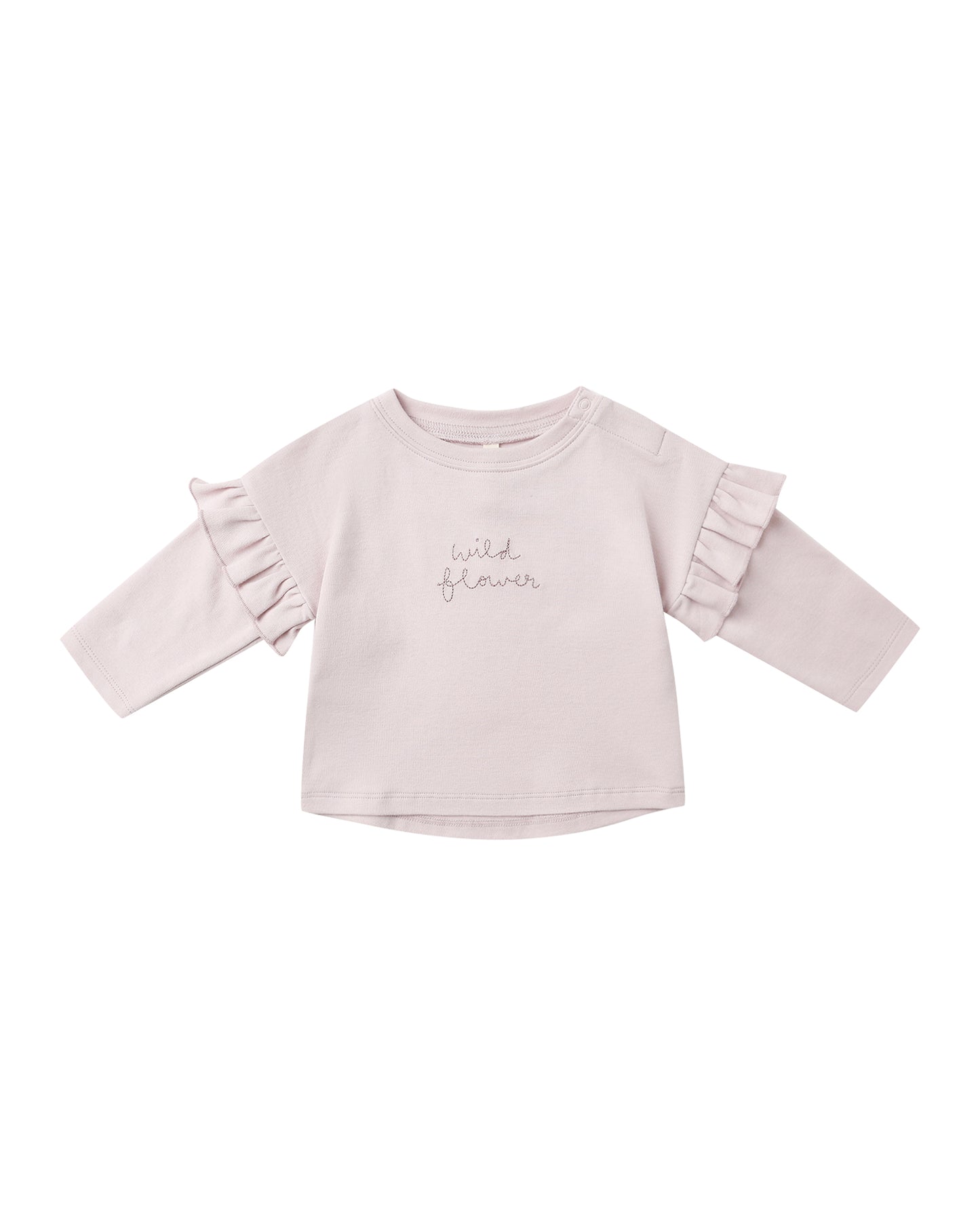 RUFFLE LONG SLEEVE TEE || WILD FLOWER
