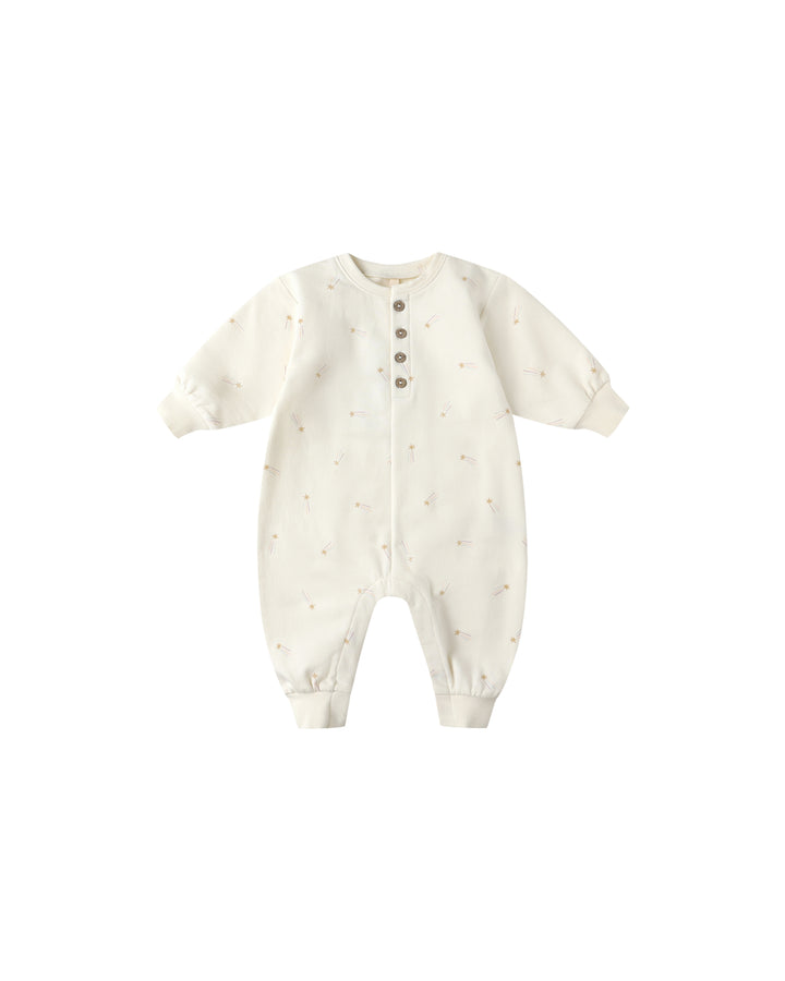 RELAXED FLEECE JUMPSUIT || SHOOTING STARS