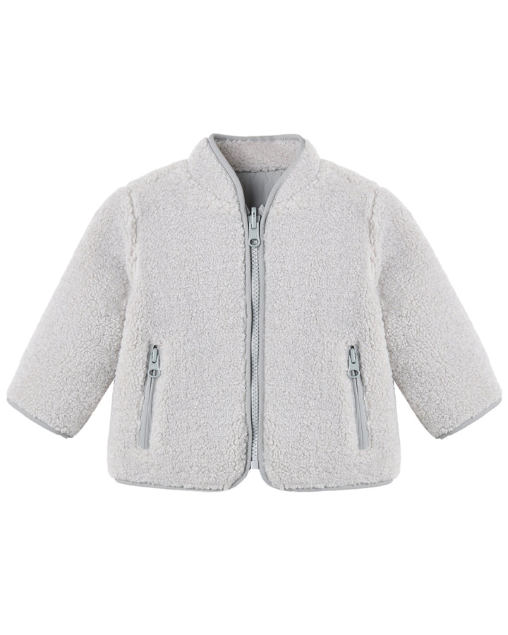 SHEARLING ZIP JACKET FOG