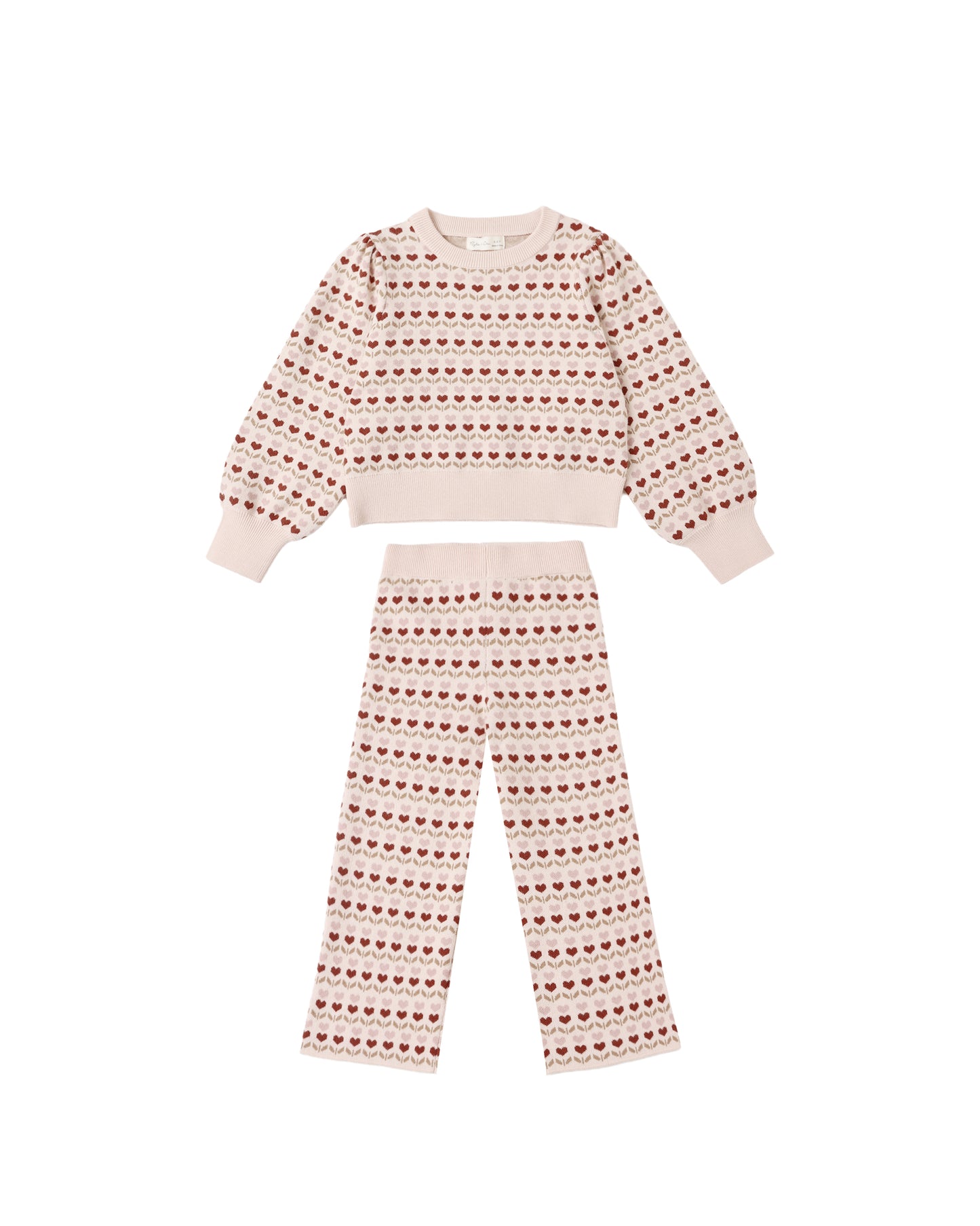 JACQUARD KNIT SET || RUBY HEARTS