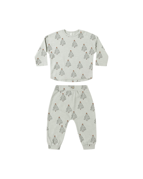 LONG SLEEVE TEE + PANT SET || TREES
