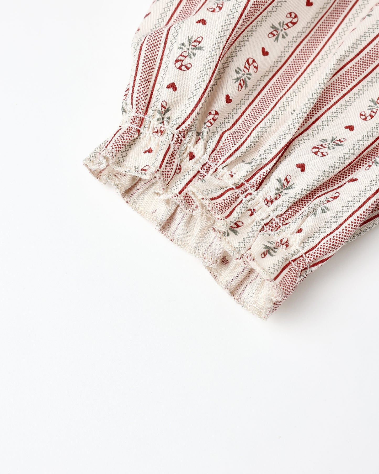 RUFFLE PAJAMAS || CANDY CANE STRIPE