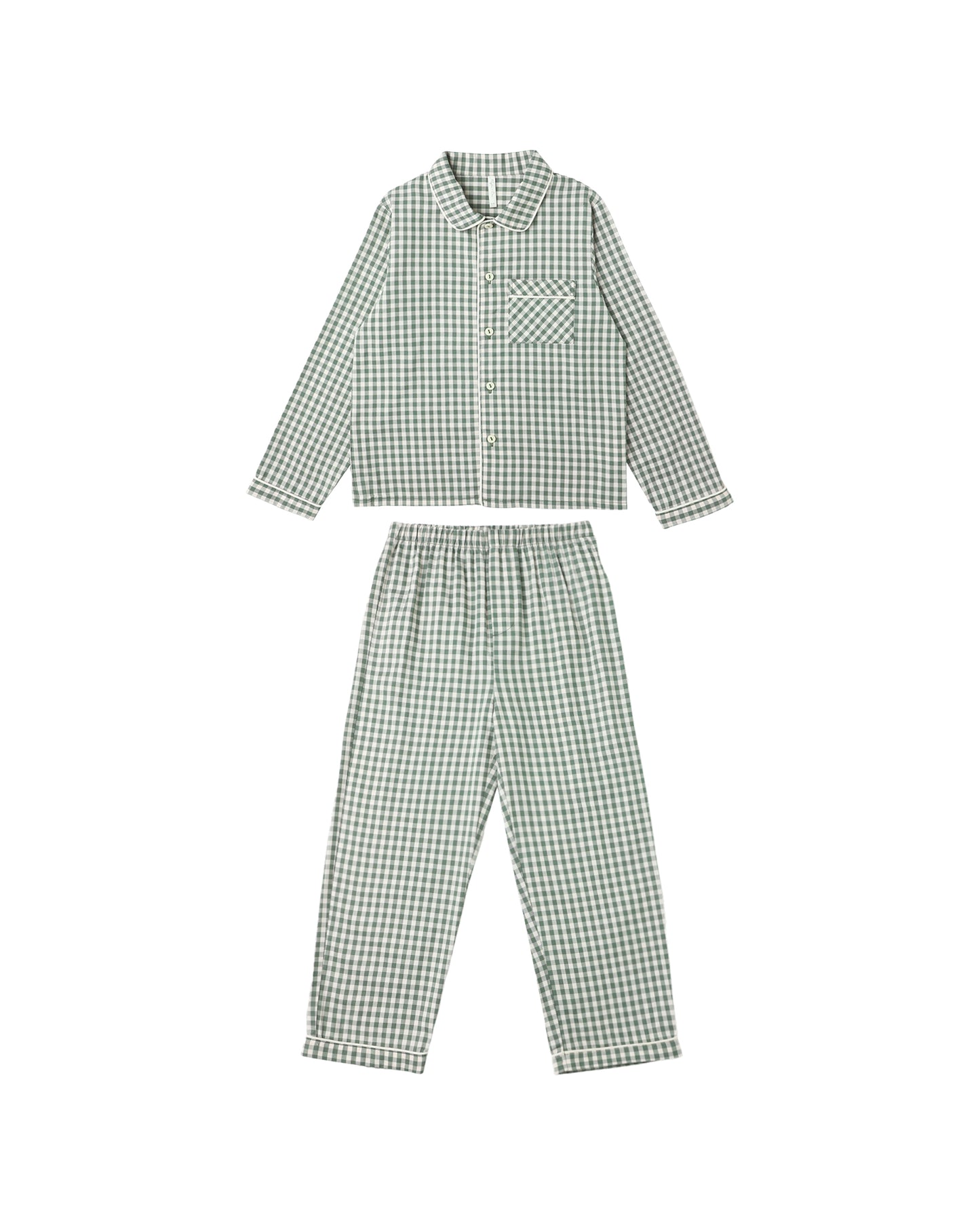 LONG SLEEVE PAJAMAS || EVERGREEN GINGHAM