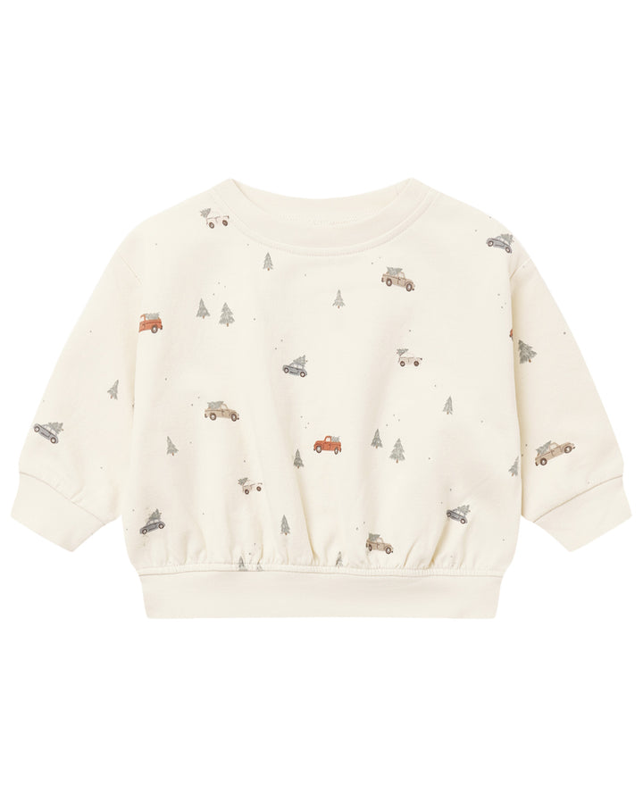 RELAXED FLEECE SWEATSHIRT HOLIDAY DRIVE