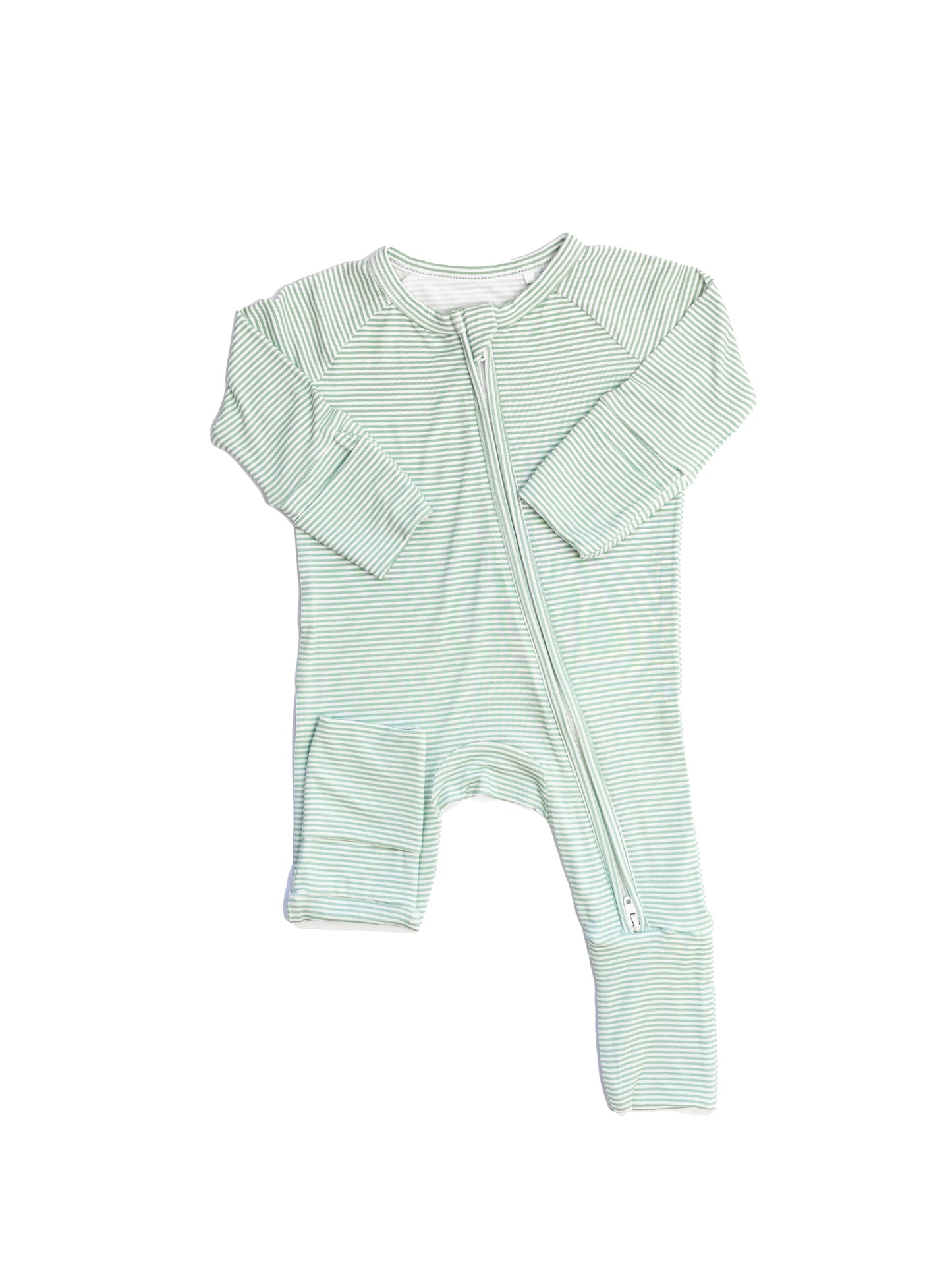 Sleep Romper | Pistachio Mini Stripe